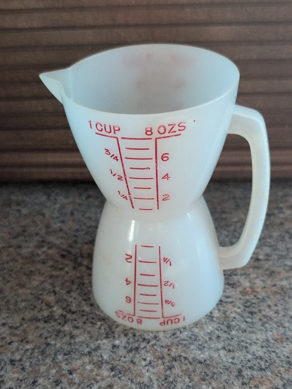 Vintage Tupperware Hourglass Measuring Cup